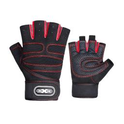 Luvas de ginástica sem dedos para homens, halterofilismo, treinamento de musculação, fitness, meio dedo, antiderrapante, suporte de pulso - Image 1