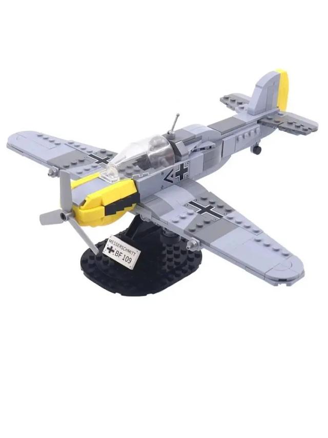 327 Pçs Soldados Militares WW2 Alemão Bf-109 Lutador Mini Figuras Blocos de Construção