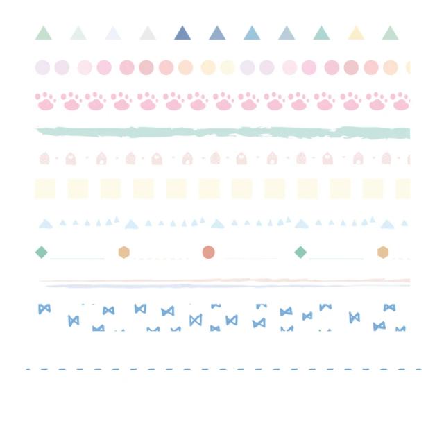 Fita Adesiva Washi Kawaii em Verde e Rosa para Scrapbooking - 10 Peças de Papelaria Japonesa