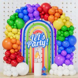 Kit de arco-íris colorido para guirlanda de balão, decoração de festa de aniversário de casamento, decoração de chá de bebê infantil, balões de látex multicoloridos - Image 1