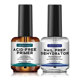Morovan-desidratador de unhas natural, primer sem ácido, para esmalte acrílico e gel, para unha polonês e unha arte - Image 1