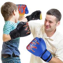 PU Couro Luvas De Treinamento De Boxe Profissional para Crianças, Sparring, Respirável, Muay Thai, Perfuração, Karatê, 5-12Yrs - Image 4