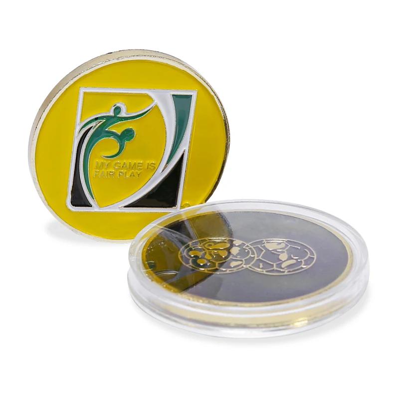 Moedas laterais do metal duro para o treinamento do futebol, 1 escolha lateral, árbitro do futebol, amuleto, amuleto, amuleto - Image 1