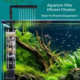 Filtro de aquário para aquário, 4 em 1, filtração, purificação de água, alta eficiência, sucção fecal - Image 2
