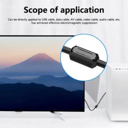 20 peças 3.5/5/7/9/13mm anel núcleo ferrite grânulo braçadeira bobina de estrangulamento emi rfi filtro de ruído clipe cabo de pressão para encaixe magnético preto - Image 3