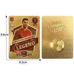 Gold and Black Color Football Cards, Soccer Letters Cards, Edição Limitada, Signature Series, Trading Child Fan Gift, 110Pcs - Image 6