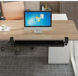 WM-30 Suporte de Teclado e Mouse, Suporte de Mesa, Suporte com Trilho Deslizante, Dobre, Debaixo da Mesa, 25kg, Metal, Madeira - Image 2