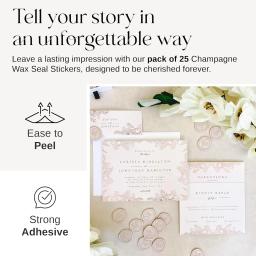 25 pçs/set premium envelope selo de cera adesivos feitos à mão envelope selos autoadesivos adesivos de cera para convites de casamento deslumbrantes - Image 4