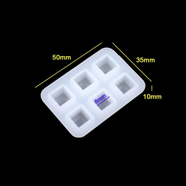 Moldes de Silicone para Joias DIY: Faça Contas Divertidas, Brincos Pendentes, Colares e Pulseiras de Resina com Furos 10mm e 8mm
