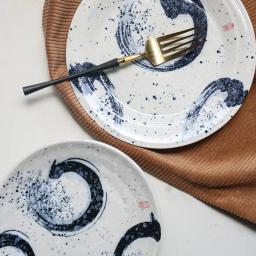 Prato de cerâmica, bife japonês, prato de pizza, prato, salada, disco, cerâmica, talheres, pratos de jantar - Image 5