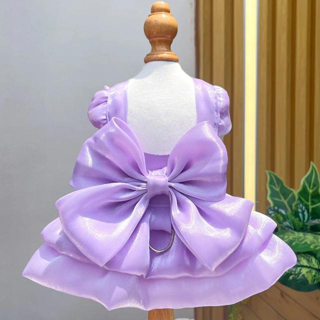 Vestido de Casamento com Saia Arco: Moda Primavera e Verão para Cães, Gatos e Ursinhos de Pelúcia