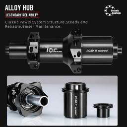 Ryet rodas de carbono para bicicleta de estrada, 700c v-brake, super leve, aro de freio, clincher, sem câmara de ar, hg xdr, hub 1423 raios, jantes de bicicleta - Image 3