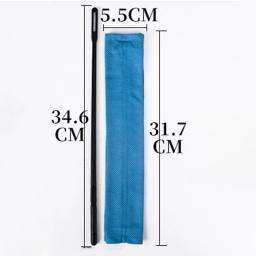 Haste de limpeza de flauta de silicone com pano absorvente 34.6cm limpador de instrumento multifuncional para flautas e piccolos rosa azul cinza - Image 4