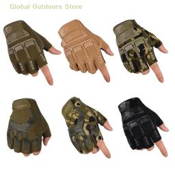 Luvas táticas militares de meio dedo, Esportes ao ar livre, Unisex, Halterofilismo, Pesca - Image 2