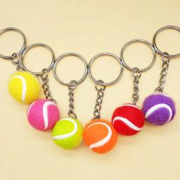 Metal bola de tênis Keychain para crianças, chaveiro do carro, esporte pingente, clube lembrança presentes, 1pc - Image 2