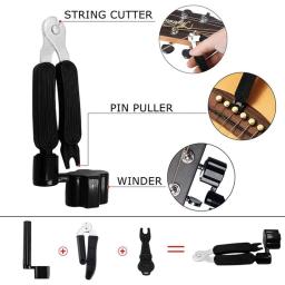 Kit de cordas de guitarra com suporte Pick, ferramenta acústica, escala adesivos, picaretas, mudando ferramenta, escala, 18pcs - Image 3