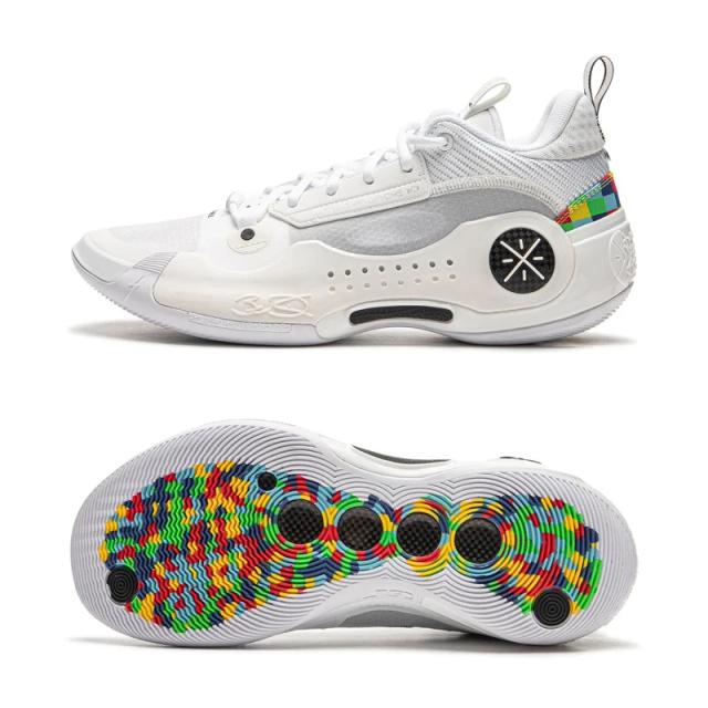 Tênis de Basquete Profissionais Li-Ning Way of Wade 10 com Design Arco-Íris e Tecnologia de Almofada em Placa de Carbono