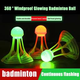 Outdoor Windproof Nylon Badminton bola luminosa, petecas fluorescentes, Super Resistente LED Acessórios - Image 1