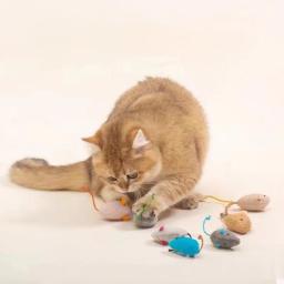 Simulação de pelúcia Mouse Toy for Cats, Resistência à mordida, Cat Scratch, Interativo, Palying, Gatinho, Novo, 3pcs - Image 2
