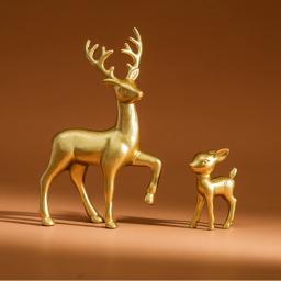 Figurinhas Kawaii Fawn para Decoração de Casa, Mãe e Pai, Fofos e Kawaii, Decoração do Quarto, Crianças e Natal, 2 peças - Image 2