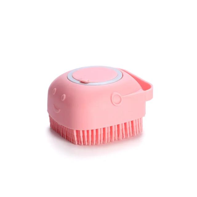 Escova de Banho de Silicone Macio: Massageador e Pente Higienizador para Cães e Gatos