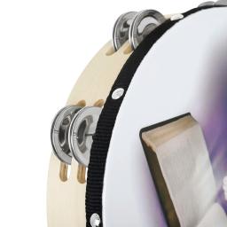 SLADE-Professional Tambourine carneiro mão tambores, música para dança cristã, instrumento de percussão Orff, 10" - Image 5