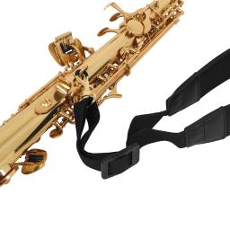 Alça de pescoço ajustável para saxofone, corda de gancho cromada de metal para soprano tenor alto sax instrumento encaixe de um ombro - Image 6