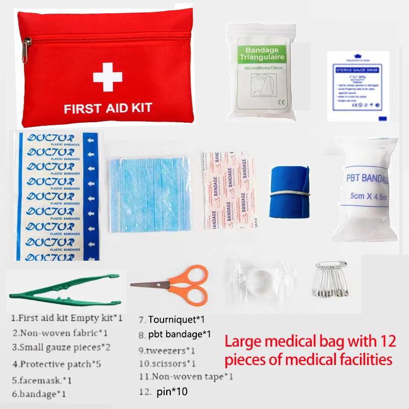 Kit de primeiros socorros avançado de 22 peças, incluindo bandagens, tesouras, pinças - um kit completo de sobrevivência de emergência para famílias, o - Image 1