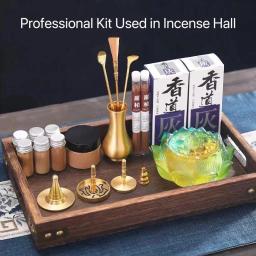 Kit De Fabricação De Incenso De Latão Zen Tradicional, Fragrância De Mão Portátil, Ferramentas De Molde De Selo Em Pó, Queimador De Incenso Antigo, Acessórios DIY - Image 5