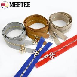 Zíperes de metal para jaquetas e vestuário, zíperes fechados, kit de reparação Zip decorativo, acessórios de costura DIY, 40-70cm, 2 PCs, 5PCs, 3 # - Image 5