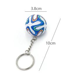 Mini futebol imitação couro chaveiro para menino, lembrança de fãs europeus, telefone pingente, chaveiro, presente requintado, brinquedos do miúdo, moda, 2022 - Image 3