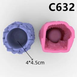 Molde de silicone para mulheres vaso de flores vaso de flores suculento caneta titular DIY resina vaso de concreto cacto ferramenta decoração para casa - Image 5