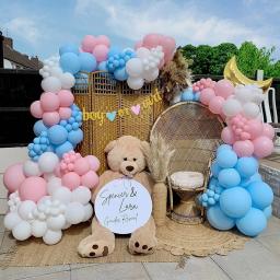 135 pçs festa de boas-vindas balão corrente guirlanda envoltório conjunto aniversário gênero revelar festa de aniversário decoração ao vivo decoração interior - Image 5