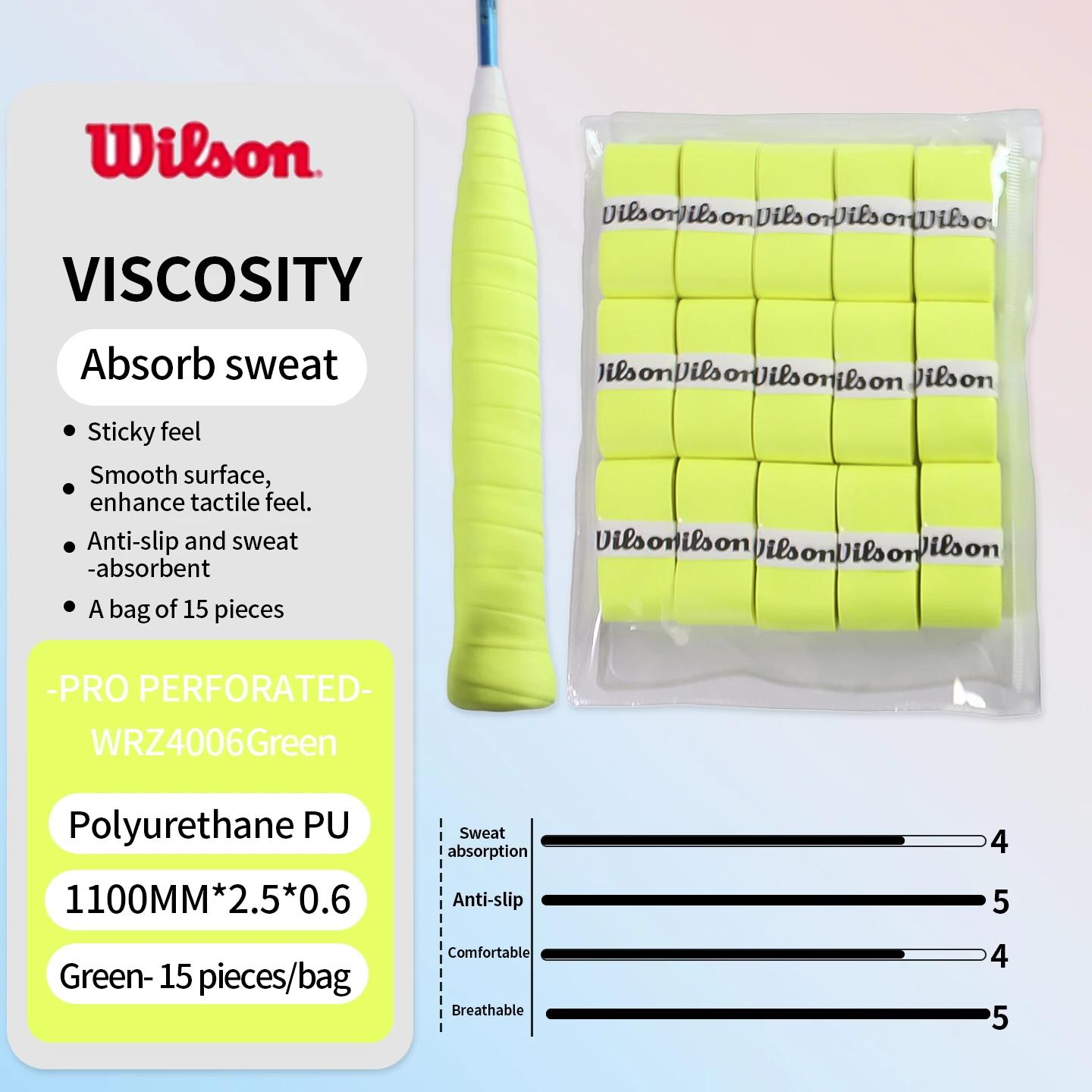 15/pcs wilson overgrip original anti deslizamento raquete de tênis sweatband apertos padel absorção de choque aperto fita acessórios de treinamento - Image 1