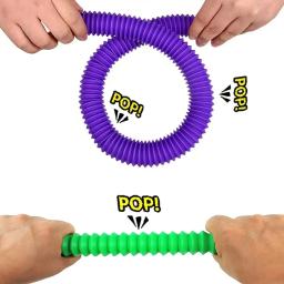 8 pacote grandes tubos pop brinquedos sensoriais para alívio da ansiedade do estresse para crianças adultos aprendendo brinquedos crianças tubo estiramento - Image 6