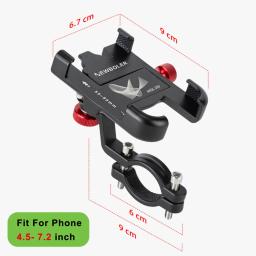 Suporte para montagem de telefone NEWBOLER MTB suporte para bicicleta 360° giratório ajustável de alumínio para bicicleta suporte para telefone antiderrapante suporte de ciclismo - Image 4