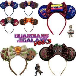 Marvel Guardians of the Galaxy Headbands para Crianças, Avengers Groot Emblem, Rocket Raccoon Ears, Acessórios para Cabelo Mulher, Star-Lord Hairband - Image 1
