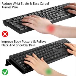 Suporte de teclado de computador acrílico para mesa, teclado Riser, Tilt Lift, suporte do teclado para desktop, teclado Lifter - Image 3