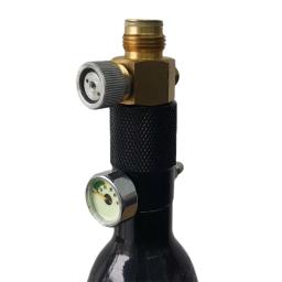Paintball CO2 Cilindro Tanque, On-off Válvula com Testador de Pressão, Adaptador De Carregamento De Ar, Rosca M18x1.5 - Image 1