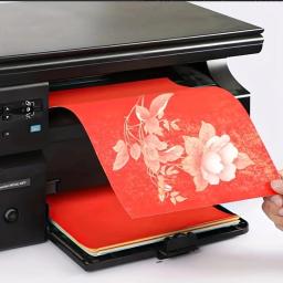 Papel artístico Xuan imprimível, papel especializado para trabalhos de caligrafia escova, espessado tingido com cera, 10 cores, A4, 50pcs - Image 5