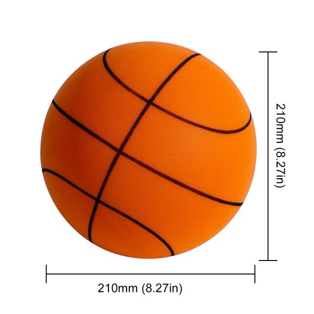 Bola de Basquete de Espuma Silenciosa para Crianças - Jogo Interno com Três Tamanhos (24cm, 21cm, 18cm)