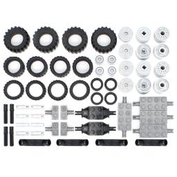 MOC Technical Wheel Building Blocks, Pin Pneu Eixo Conector, Tecnologia do carro, Peças de automóvel Set Toy, 56pcs por lote - Image 2