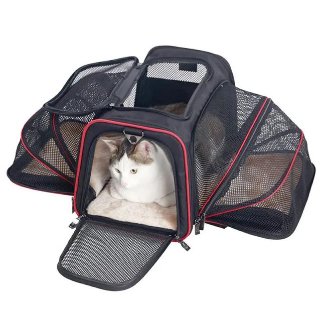 Mochila Portátil Respirável para Transporte de Pets, Dobrável e Ideal para Viagens com Gatos e Cães
