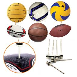 Aço inoxidável Inflando Bomba Agulha, Inflável Válvula de Ar Adaptador, Esporte Bola, Futebol, Basquete, Futebol, Novo, 6 Pcs, 12 Pcs - Image 2