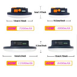 Recarregável Controle Remoto Camping Lanterna, Luz Tent Outdoor, Magnet Sucção, Trabalho de Manutenção de Emergência Carro, Lanterna LED Case - Image 6