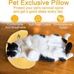 Almofada em forma de U para animais, travesseiro para cães e gatos, proteger a coluna cervical, macio e confortável, filhotes e cama de gato, brinquedo - Image 4