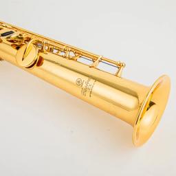 Saxofone soprano com Acessórios para Estojos, Instrumento Musical Profissional, Corpo Liso Dourado Lacado, B-Flat, Feito no Japão, 875EX - Image 4