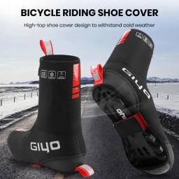 Impermeável ciclismo sapato capas, Windproof, forro de pelúcia, design anti-derrapante, estrada mountain bike - Image 1