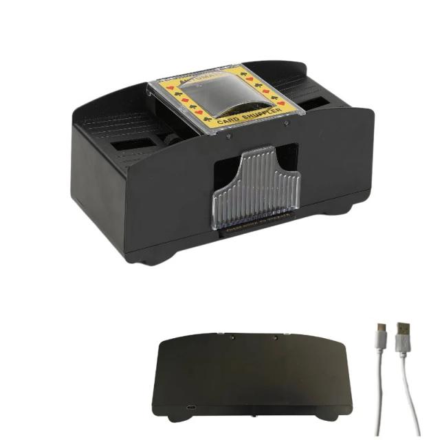 Shuffler Automático de Cartas 2 Decks - Embaralhador Elétrico para Jogos de Poker e Festa