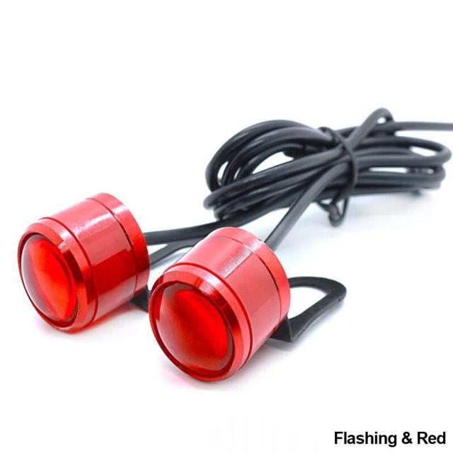 Cores Vibrantes e Suportes LED Estroboscópicos 5W para Motocicletas com Luzes Diurnas e Efeito Piscante DC12V